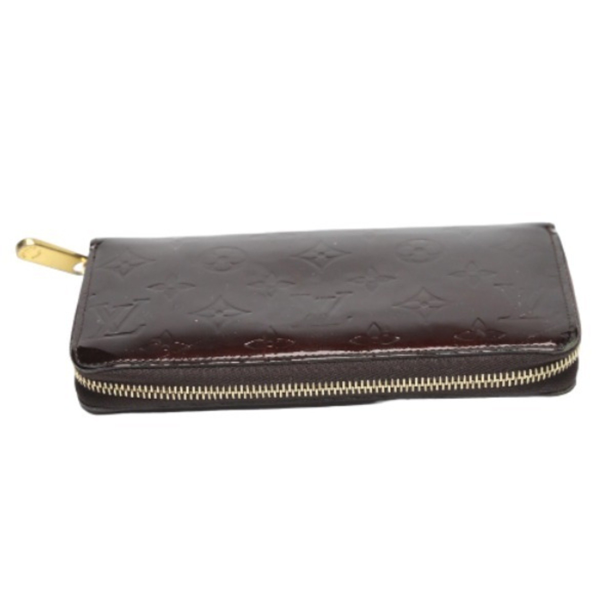 LOUIS VUITTON Round Zipper Monogram Vernis Zippy Wallet M93522 Louis Vuitton Amaranto Long LV