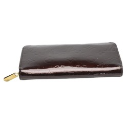 LOUIS VUITTON Round Zipper Monogram Vernis Zippy Wallet M93522 Louis Vuitton Amaranto Long LV