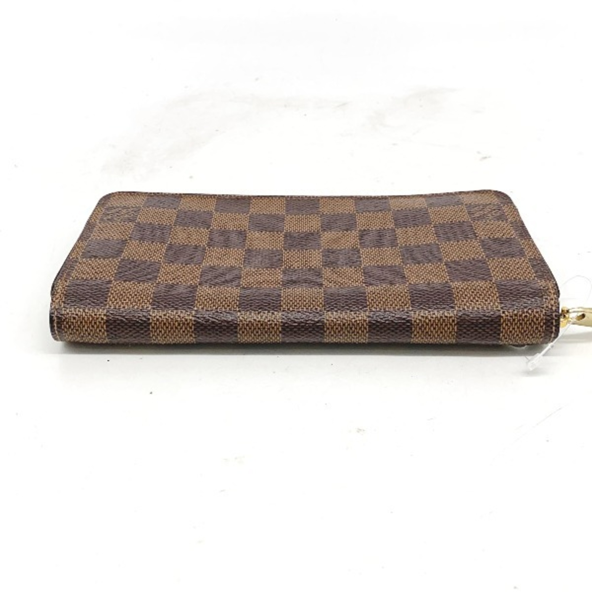 LOUIS VUITTON Round Zipper Damier Zippy Wallet N41661 Louis Vuitton Brown Long LV