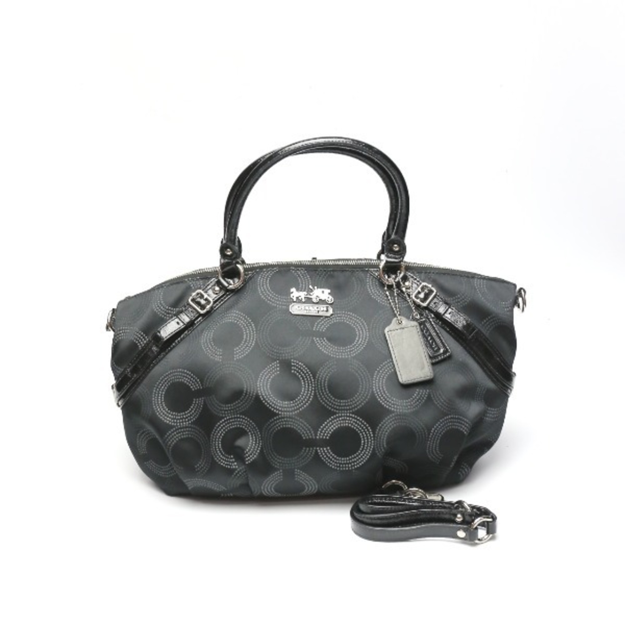 COACH Madison Dotted Op Art Sophia Canvas 2WAY 16260 Coach Black