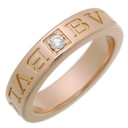 Bvlgari Double 1P Diamond Women's/Men's Ring 750 Pink Gold No. 7