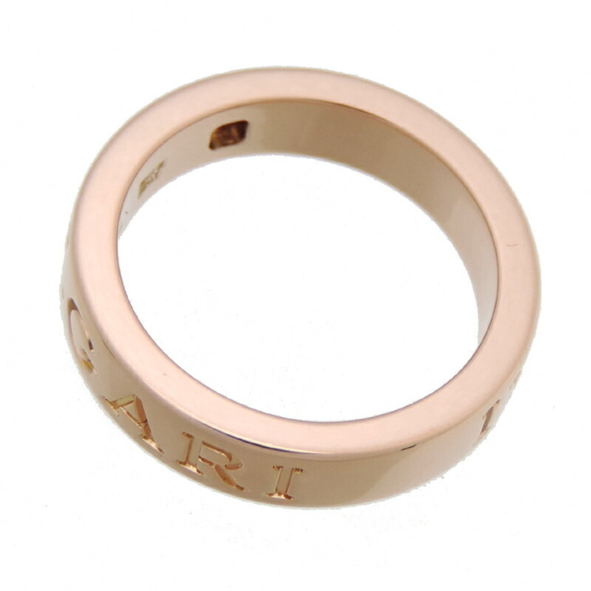 Bvlgari Double 1P Diamond Women's/Men's Ring 750 Pink Gold No. 7