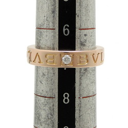 Bvlgari Double 1P Diamond Women's/Men's Ring 750 Pink Gold No. 7