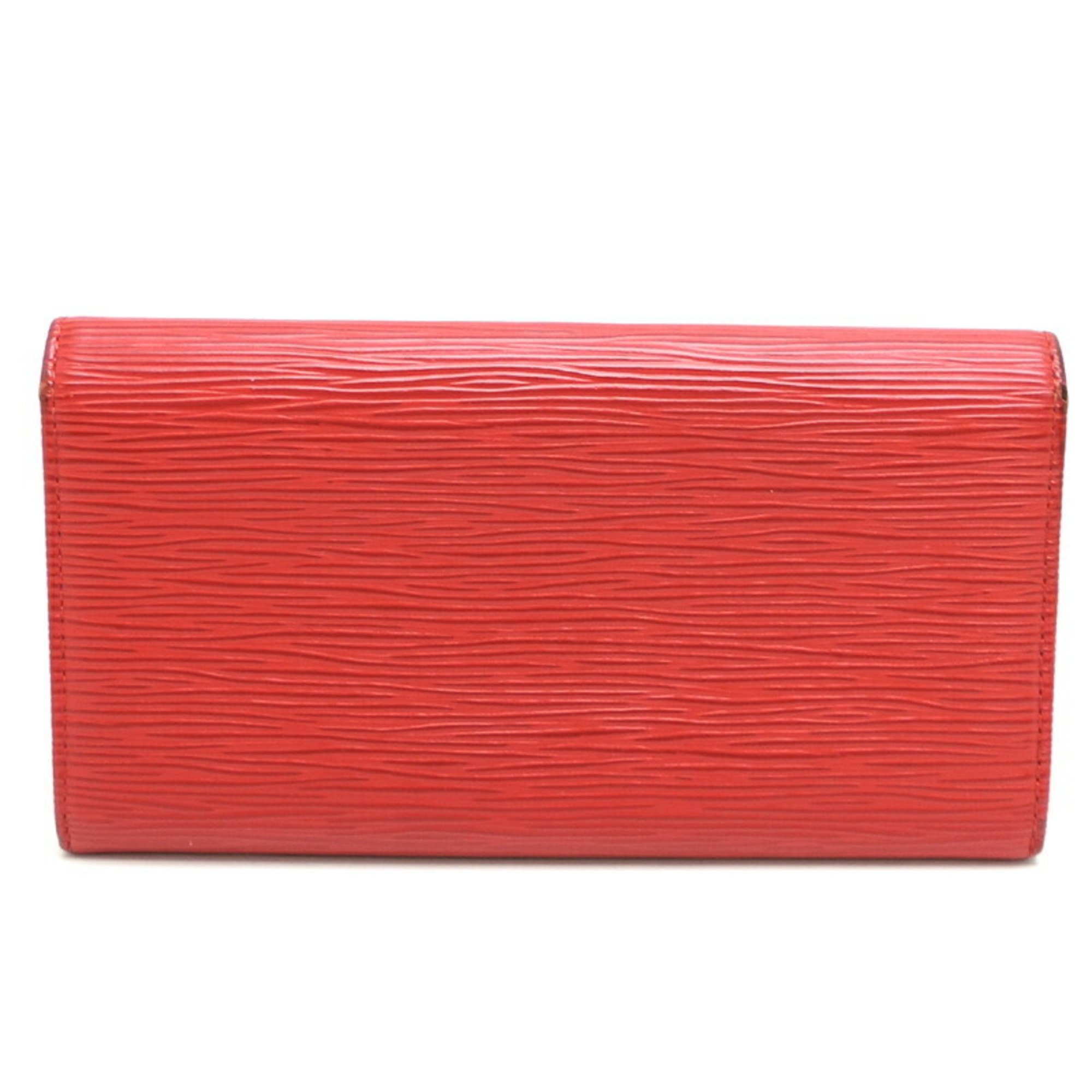 Louis Vuitton Pochette Porte Monet Credit Women's Long Wallet M63577 Epi Castilian Red (Red)