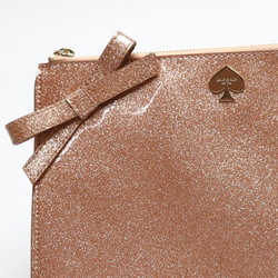Kate Spade Pouch Bag in Vinyl Material Pink Glitter Clutch