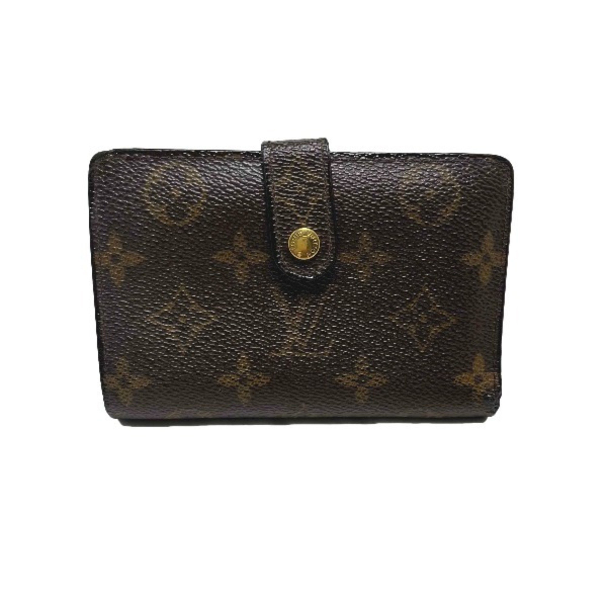 LOUIS VUITTON Porte Monebier Vienois Monogram Clasp Wallet with Card Pocket M61663 Louis Vuitton Brown Bifold LV