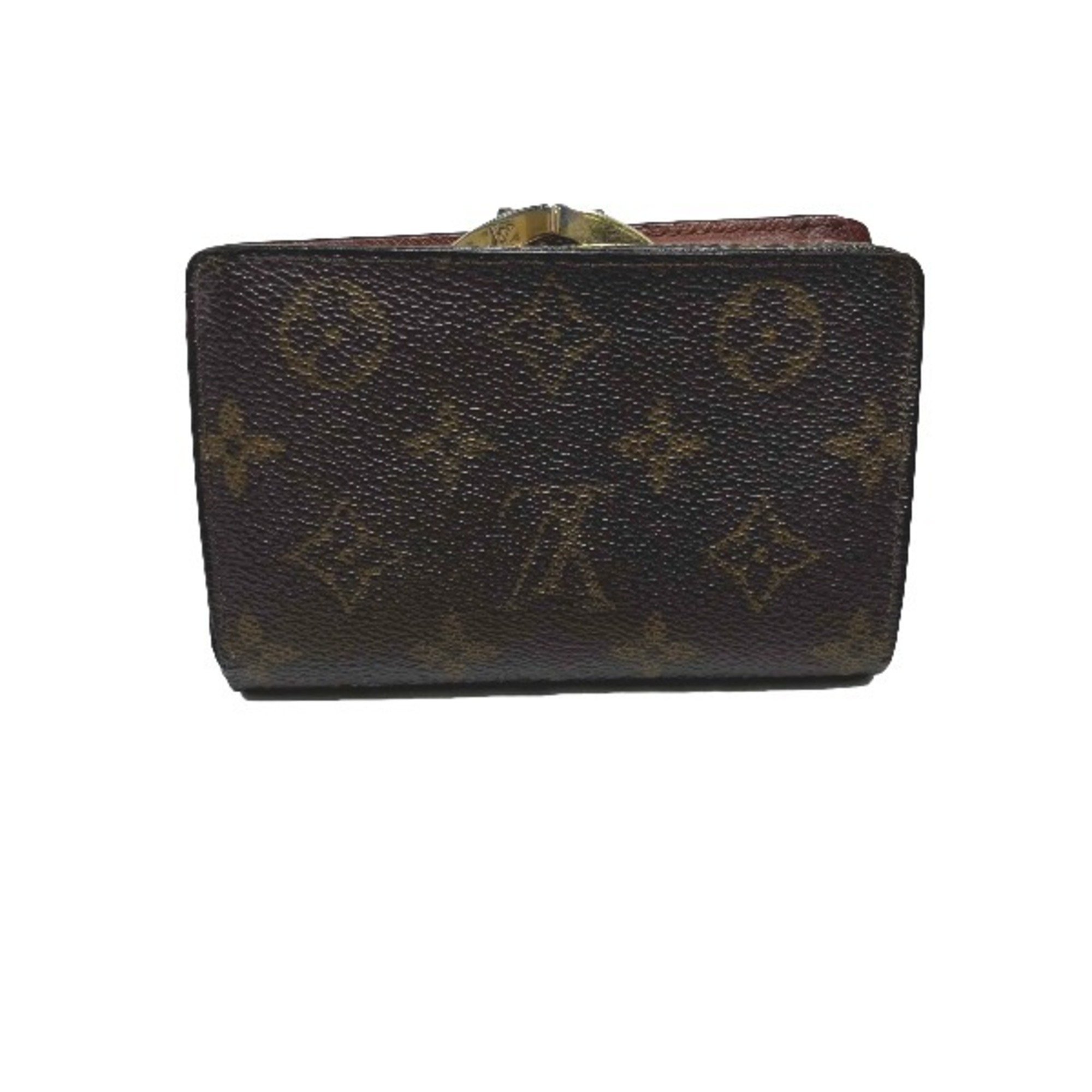 LOUIS VUITTON Porte Monebier Vienois Monogram Clasp Wallet with Card Pocket M61663 Louis Vuitton Brown Bifold LV