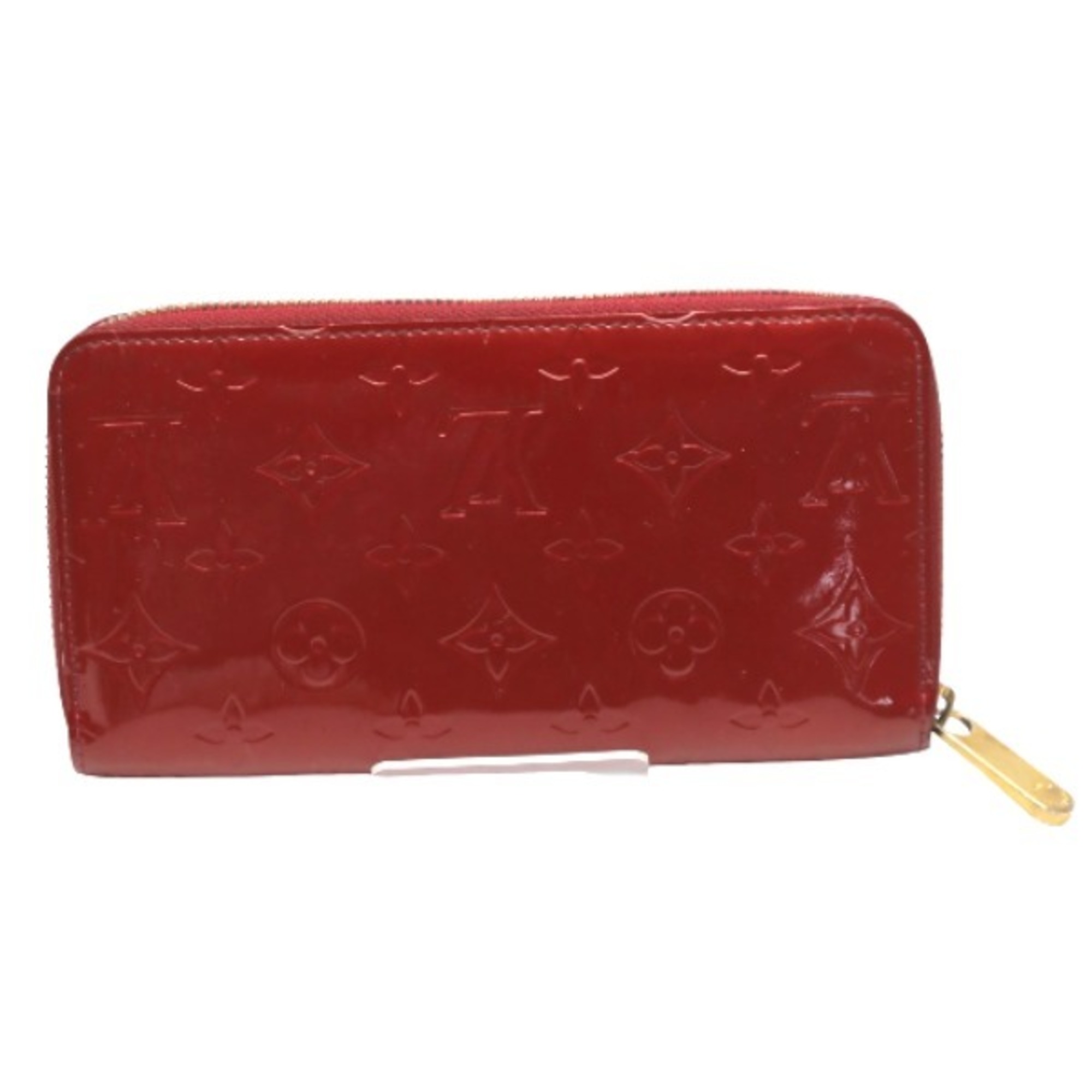 LOUIS VUITTON Round Zipper Vernis Zippy Wallet M91981 Louis Vuitton Pomme d'Amour Long LV