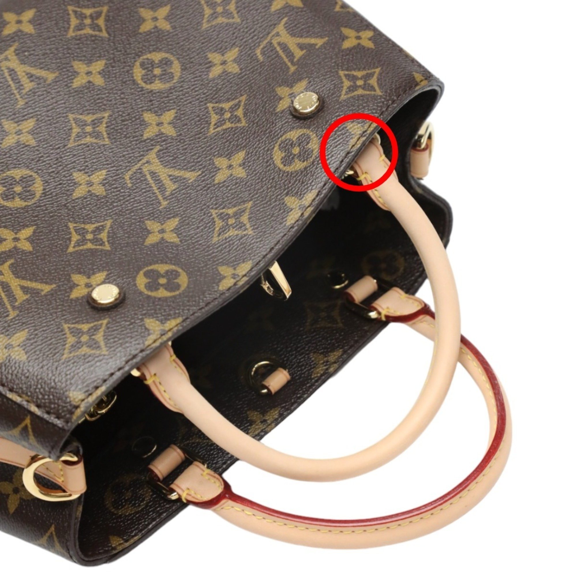 LOUIS VUITTON Montaigne BB Monogram Handbag M41055 Louis Vuitton Brown Shoulder Bag LV