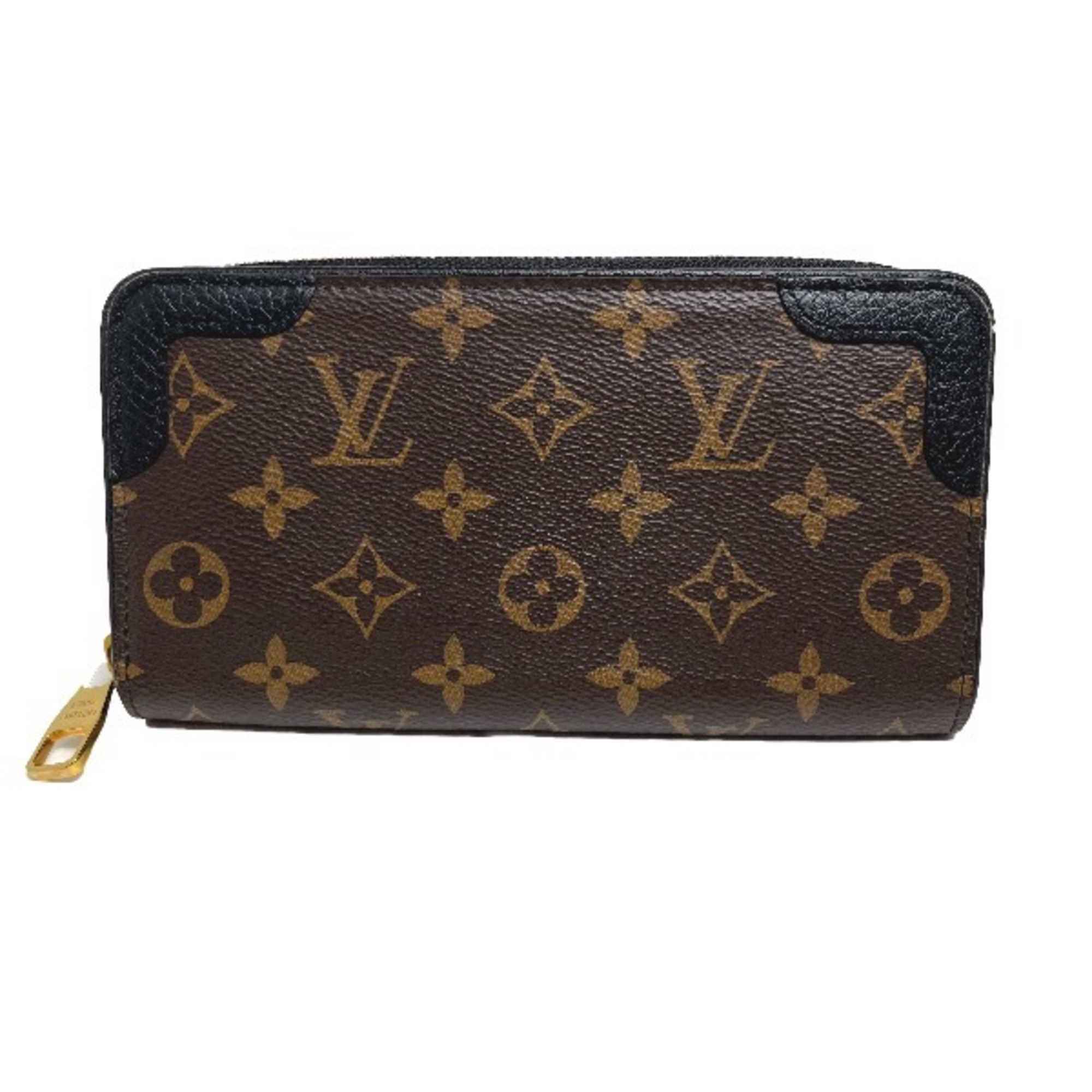 LOUIS VUITTON Round Zipper Monogram Zippy Wallet M61855 Louis Vuitton Noir Long LV