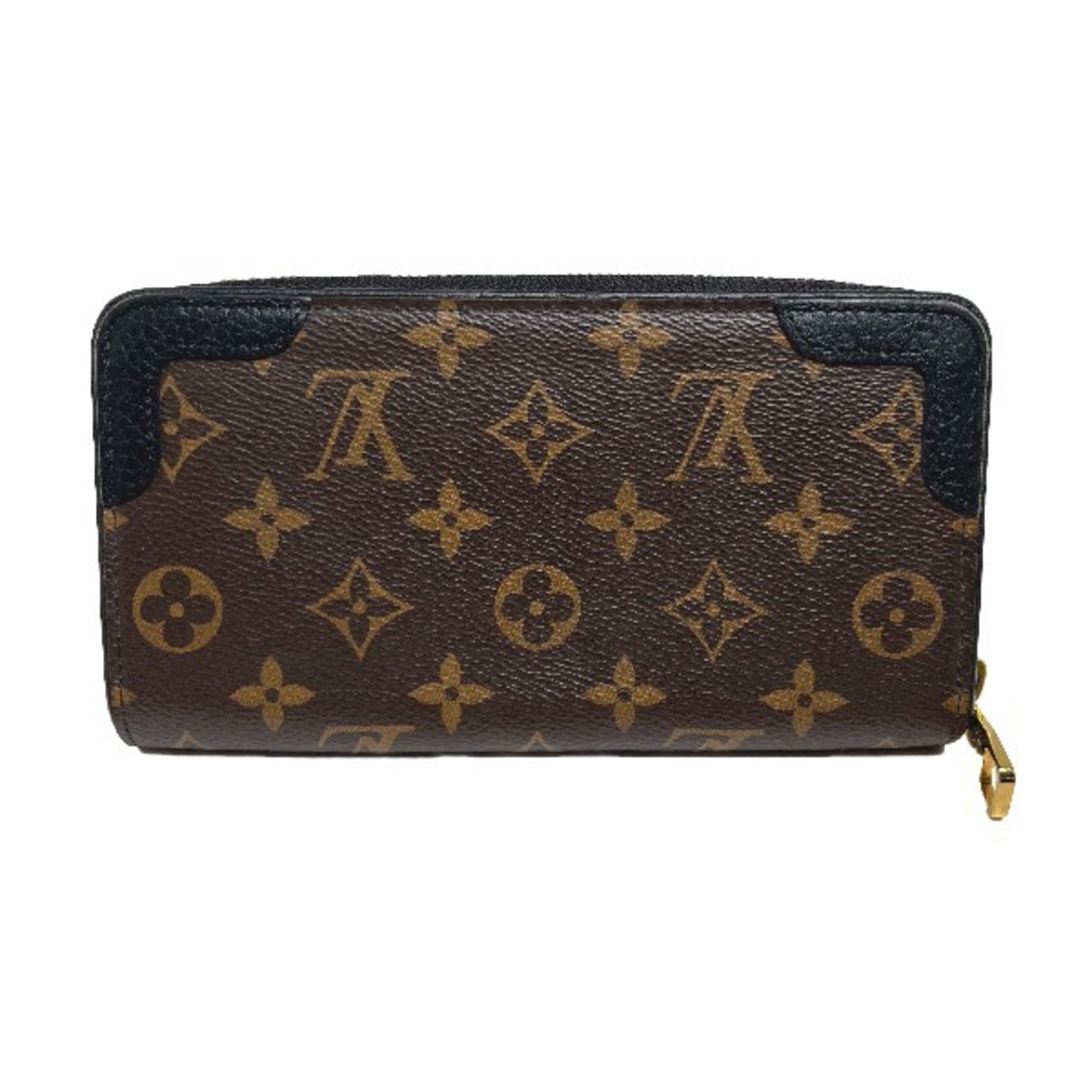 LOUIS VUITTON Round Zipper Monogram Zippy Wallet M61855 Louis Vuitton Noir Long LV