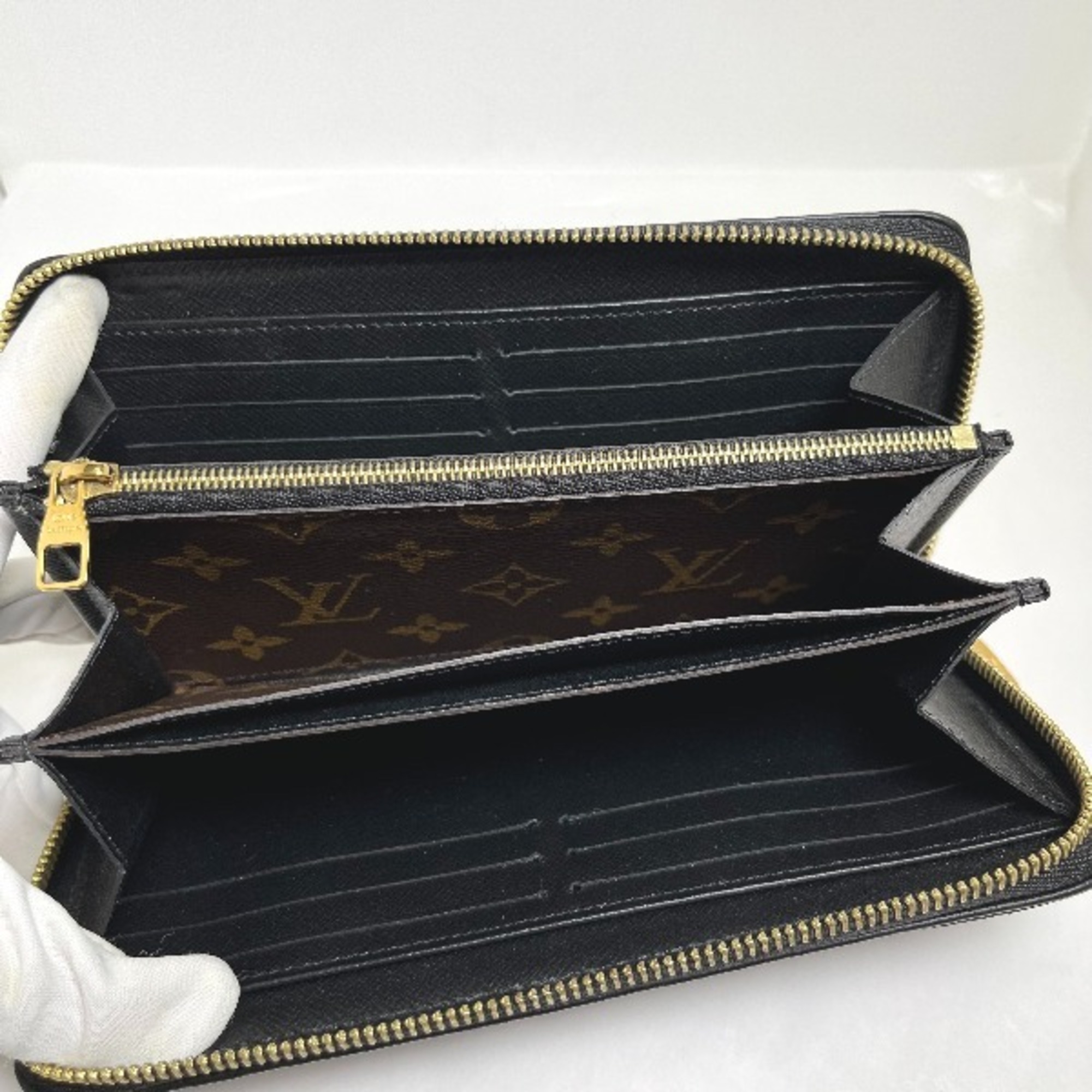 LOUIS VUITTON Round Zipper Monogram Zippy Wallet M61855 Louis Vuitton Noir Long LV