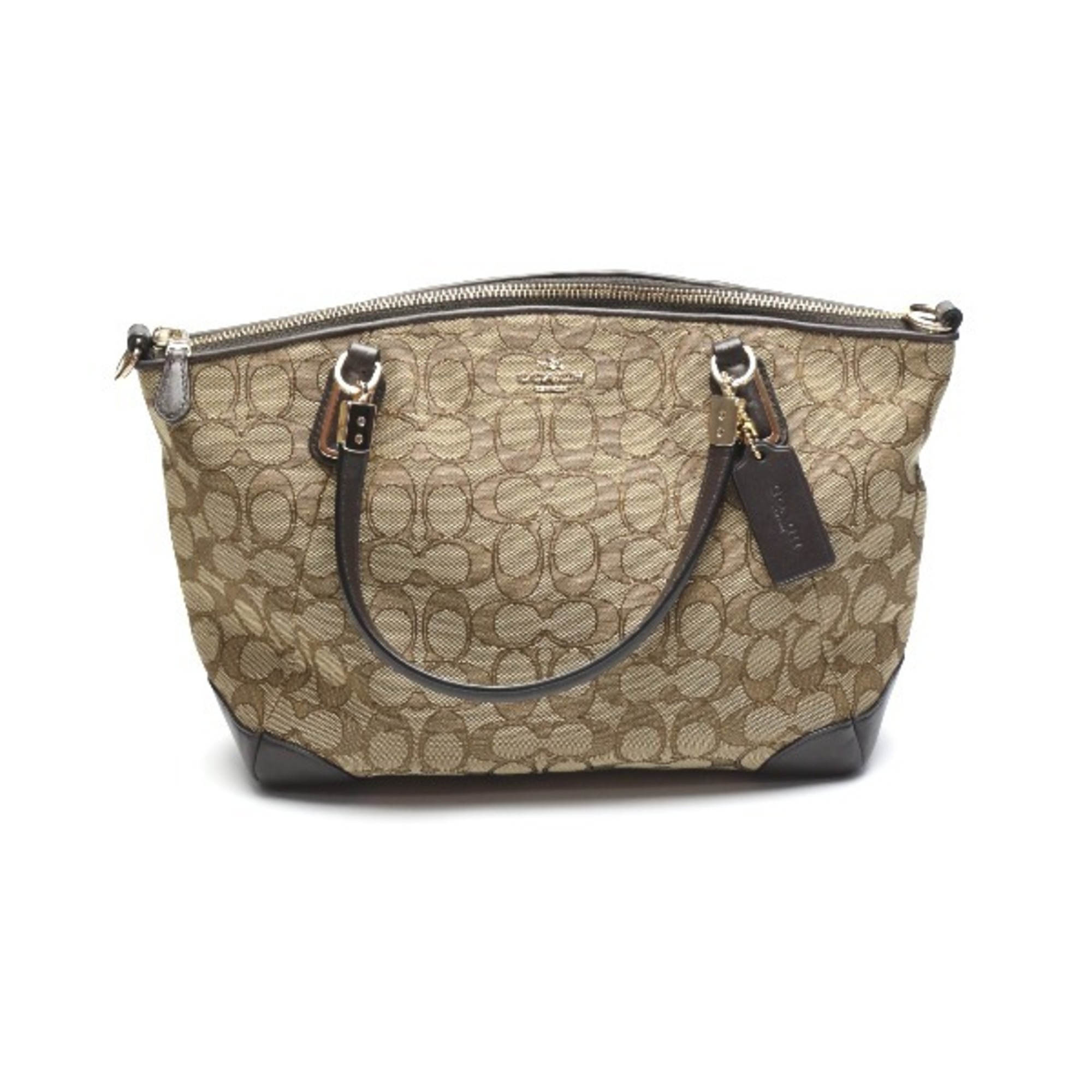 COACH Shoulder Signature Handbag 33737 Coach Brown Bag