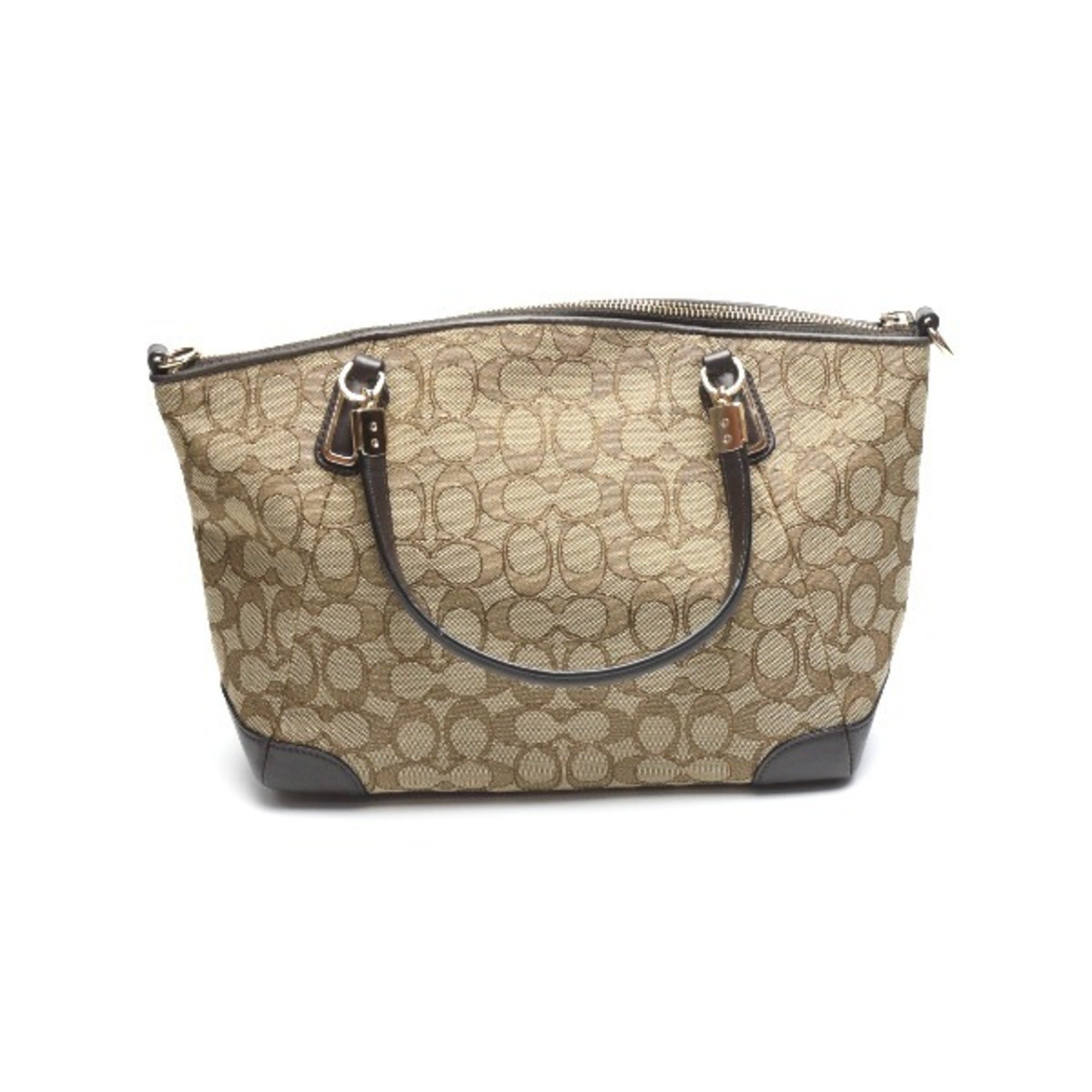 COACH Shoulder Signature Handbag 33737 Coach Brown Bag