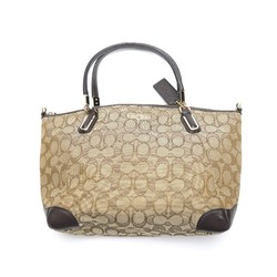 COACH Shoulder Signature Handbag 33737 Coach Brown Bag