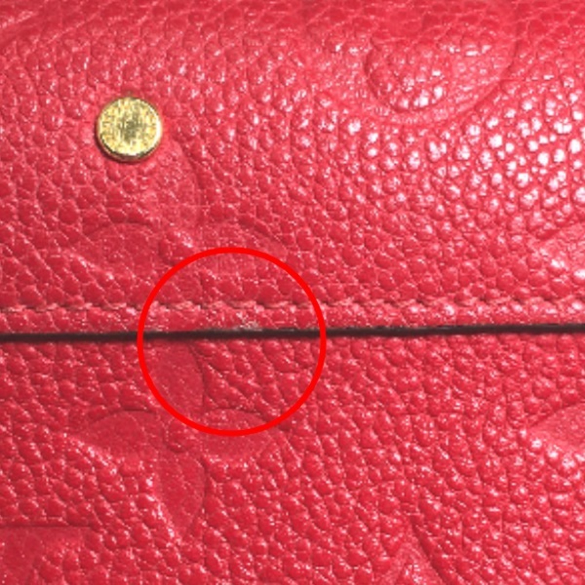 LOUIS VUITTON Long Wallet Monogram Portefeuille M62459 Louis Vuitton Red LV