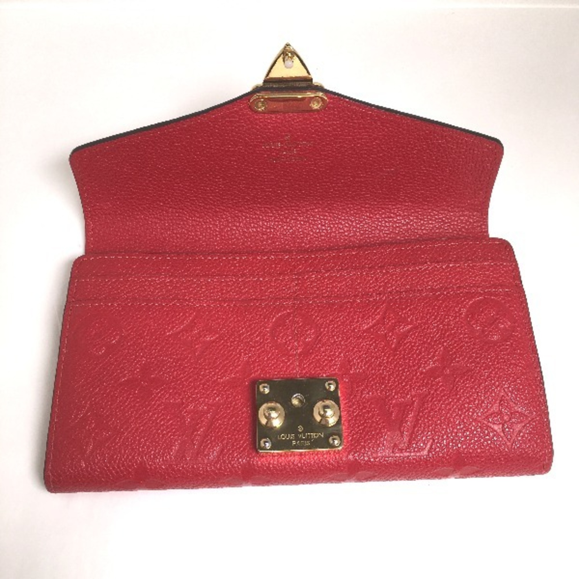 LOUIS VUITTON Long Wallet Monogram Portefeuille M62459 Louis Vuitton Red LV