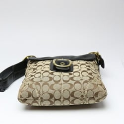 COACH Crossbody Signature 11436 Coach Black x Beige Shoulder Bag