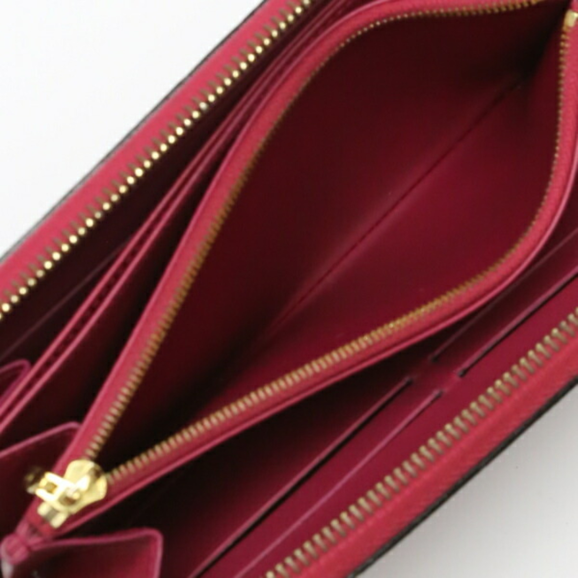 LOUIS VUITTON Round Zipper Vernis Zippy Wallet M61379 Louis Vuitton Magenta Long LV