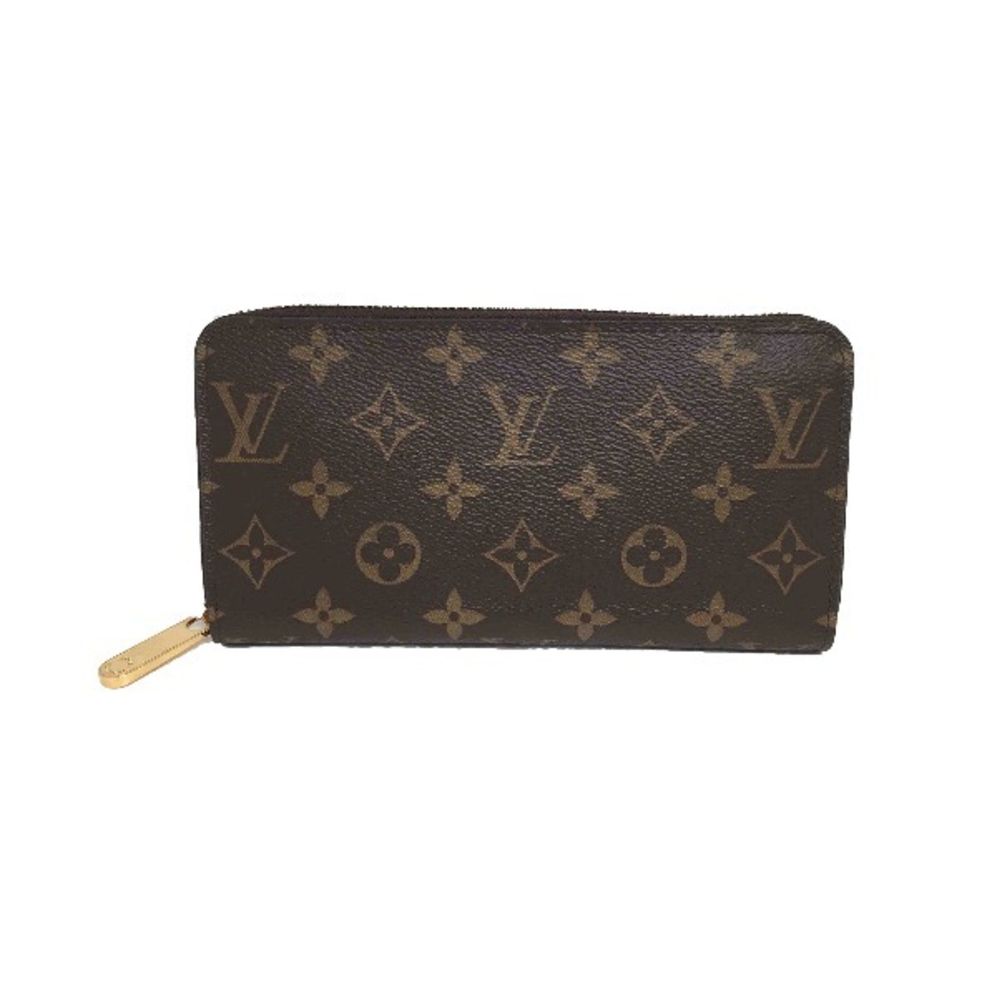 LOUIS VUITTON Round Zipper Monogram Zippy Wallet M41896 Louis Vuitton Coquelicot Long LV