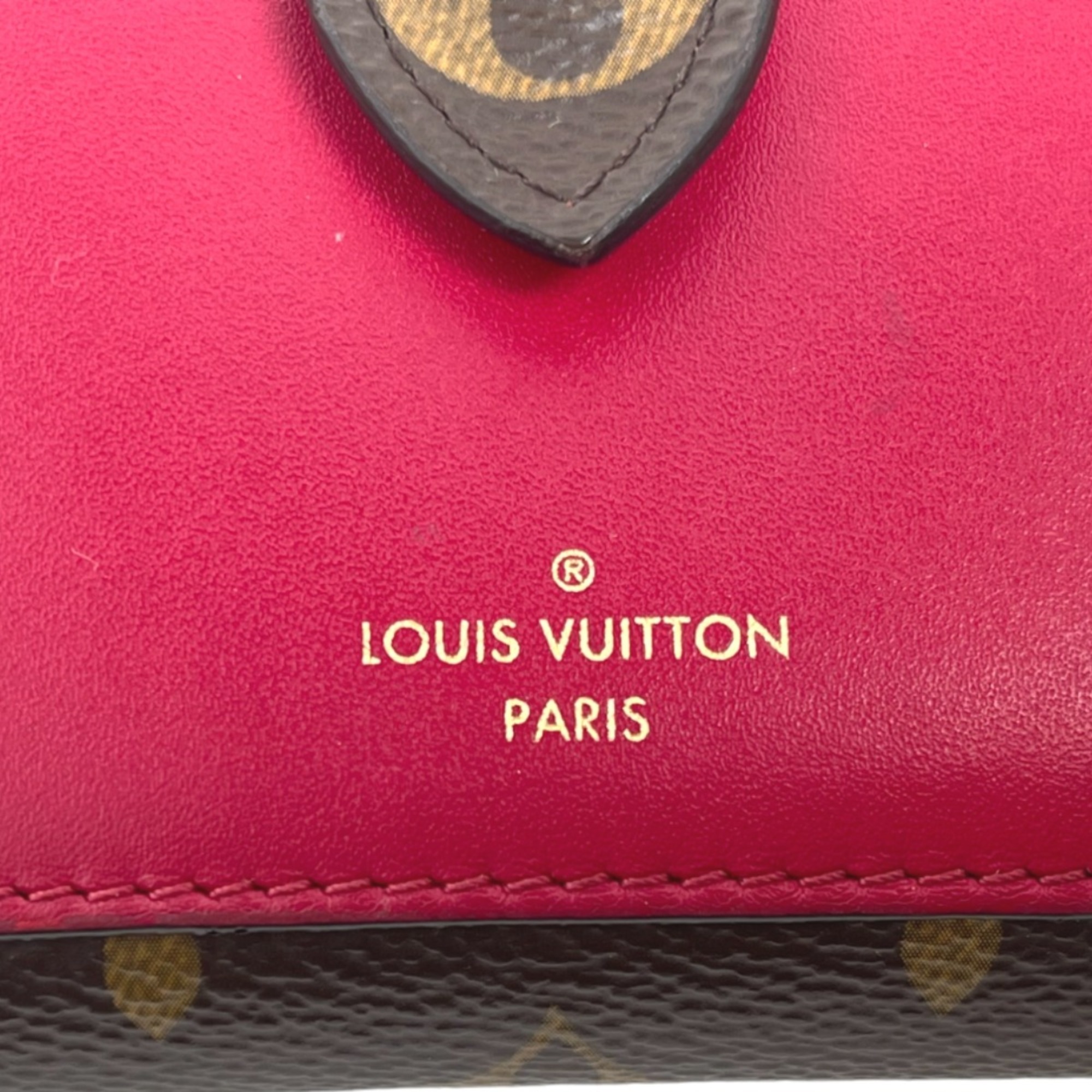 LOUIS VUITTON Bifold Wallet Monogram Portefeuille Juliet M69433 Louis Vuitton Fuchsia LV