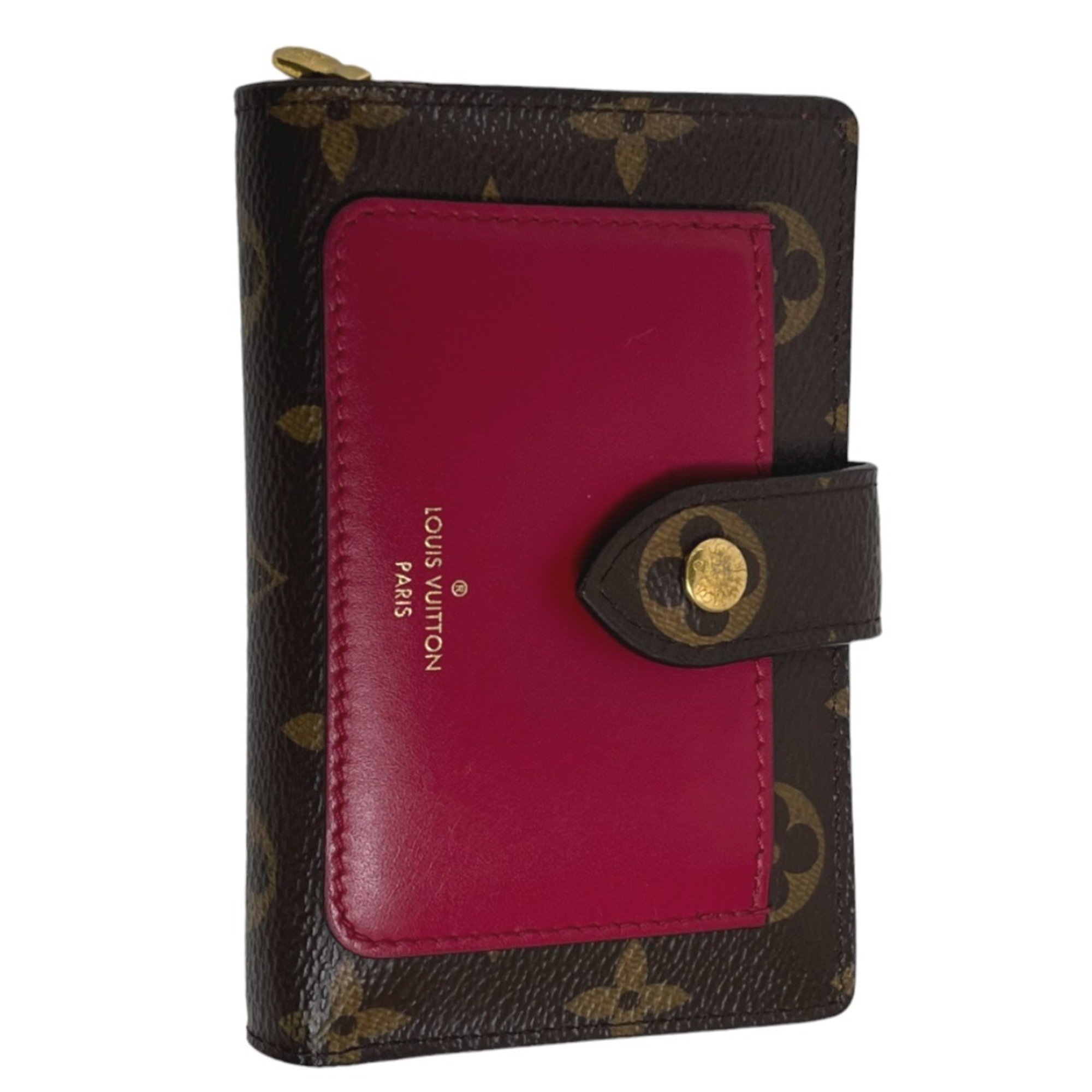 LOUIS VUITTON Bifold Wallet Monogram Portefeuille Juliet M69433 Louis Vuitton Fuchsia LV