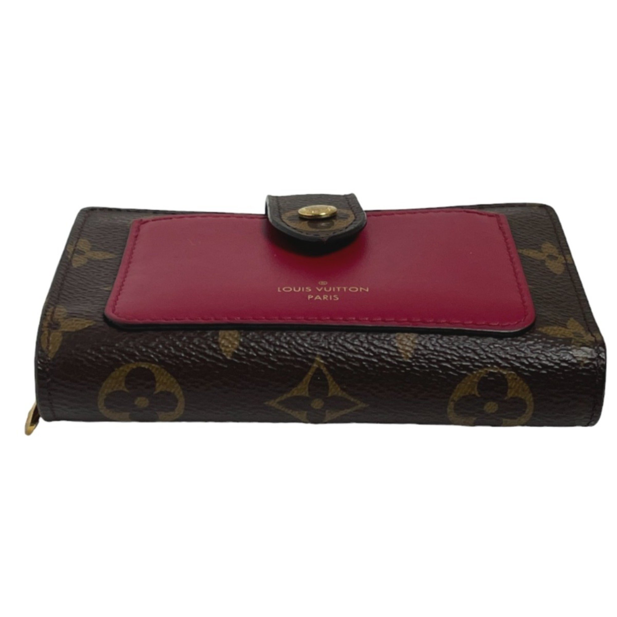 LOUIS VUITTON Bifold Wallet Monogram Portefeuille Juliet M69433 Louis Vuitton Fuchsia LV