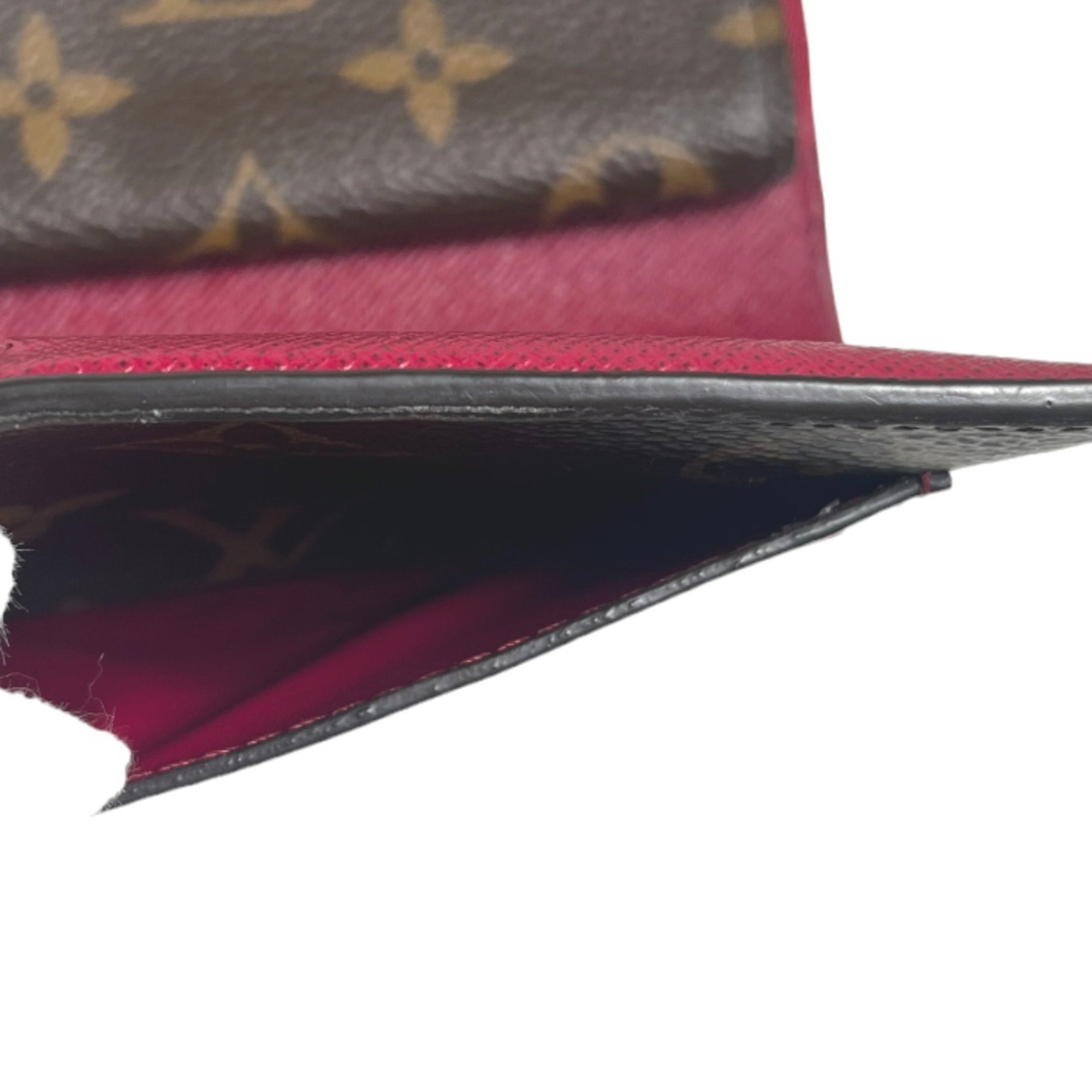 LOUIS VUITTON Bifold Wallet Monogram Portefeuille Juliet M69433 Louis Vuitton Fuchsia LV