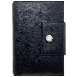BVLGARI Notebook Cover Classico Organizer Medium Grain Leather Black 20186 Agenda 6-Hole Bible Size