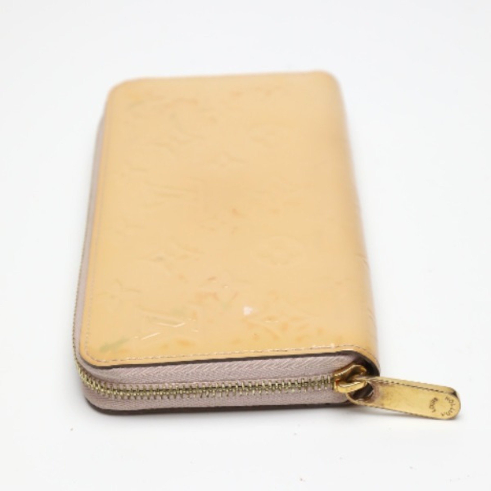 LOUIS VUITTON Round Zipper Vernis Zippy Wallet M90076 Louis Vuitton Rose Angelique Long LV