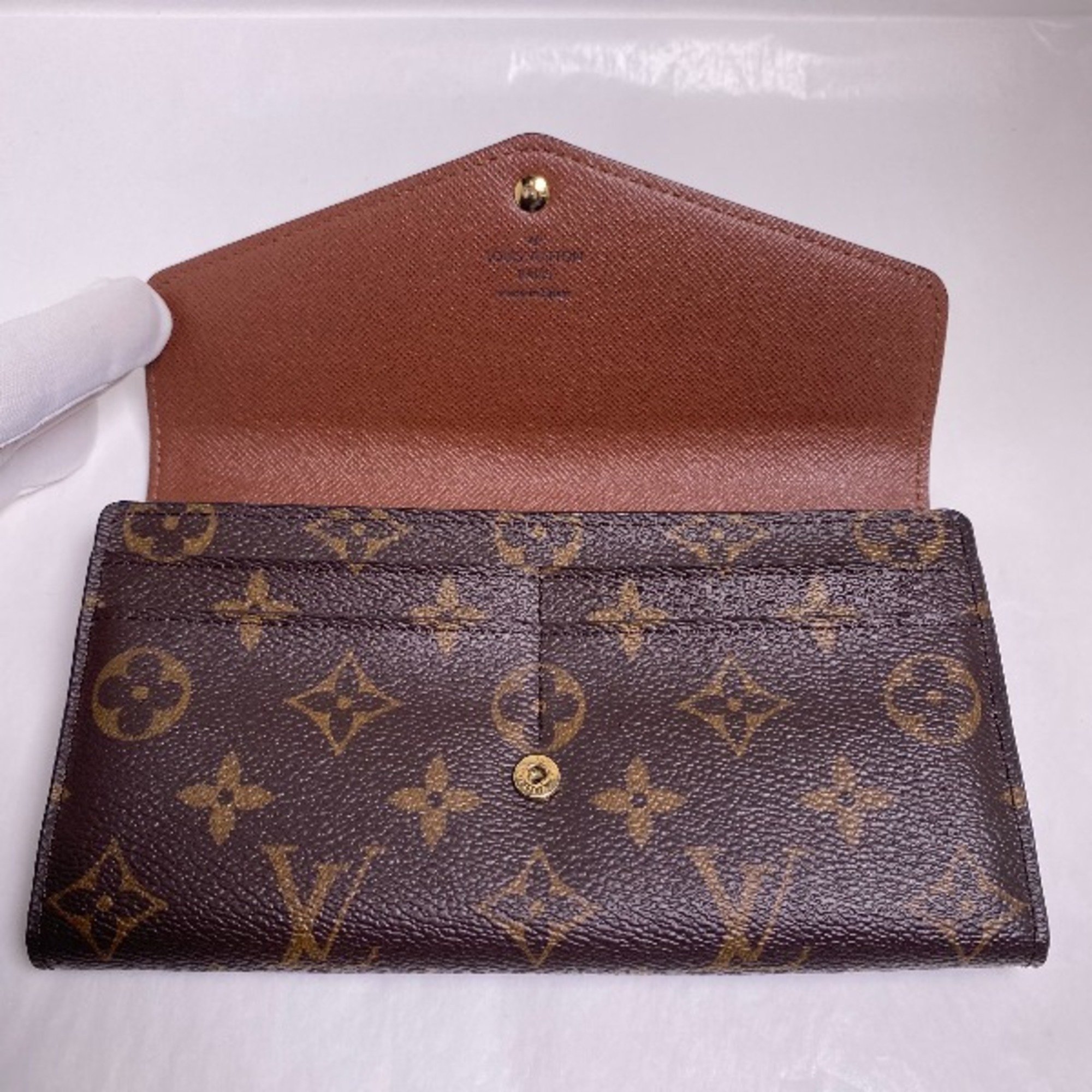 LOUIS VUITTON Portefeuille Sarah Monogram M60531 Louis Vuitton Brown Long Wallet LV