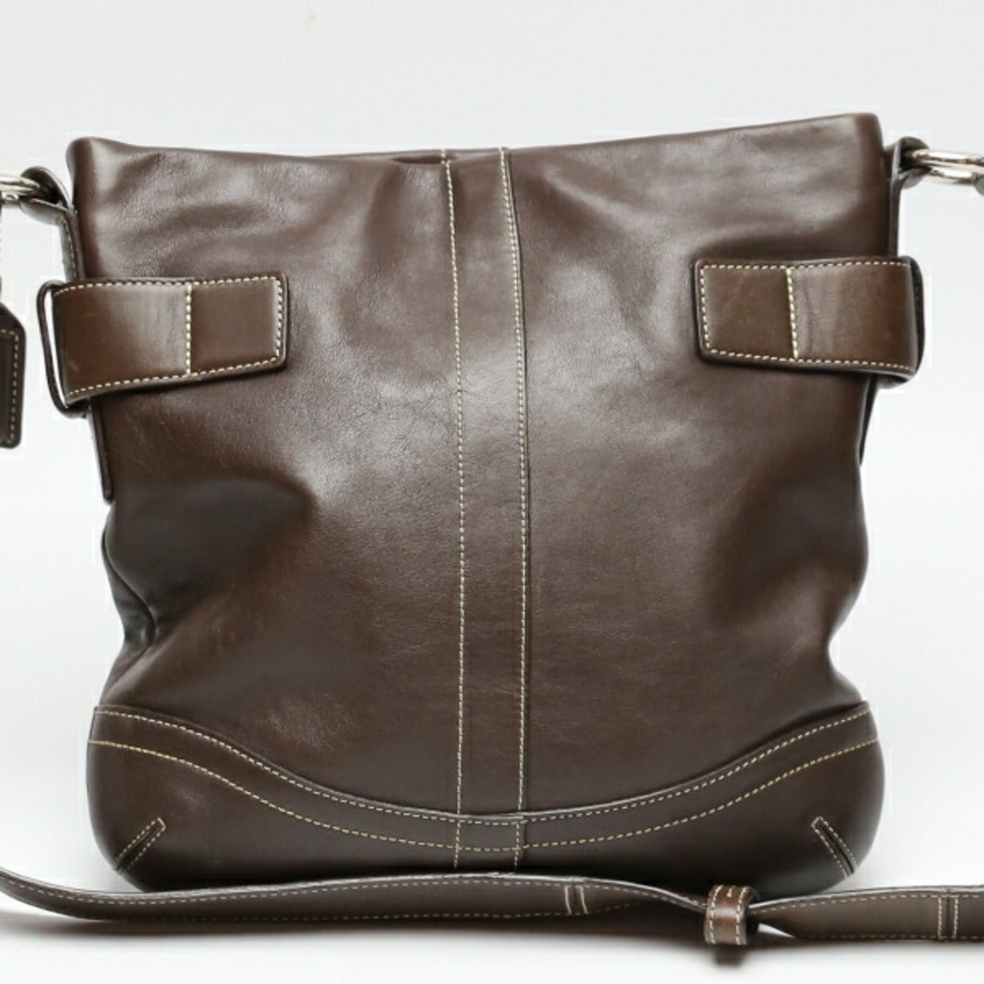 COACH Leather Soft Duffle Crossbody 1452 Coach Dark Brown Shoulder Bag