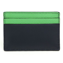 Loewe Signature Plain Ladies/Men's Card Case C314322X01 Leather Green x Black