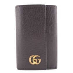 GUCCI 435305 6-row GG Marmont Key Case Brown Unisex
