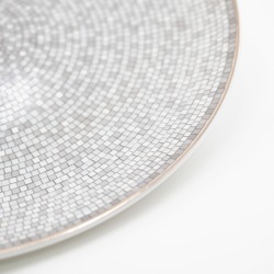 HERMES Mosaic 24 Plate Dish Gray Unisex
