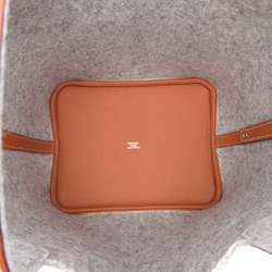 Hermes Picotan Lock MM Y Engraved Women's Handbag Felt Swift Gripere