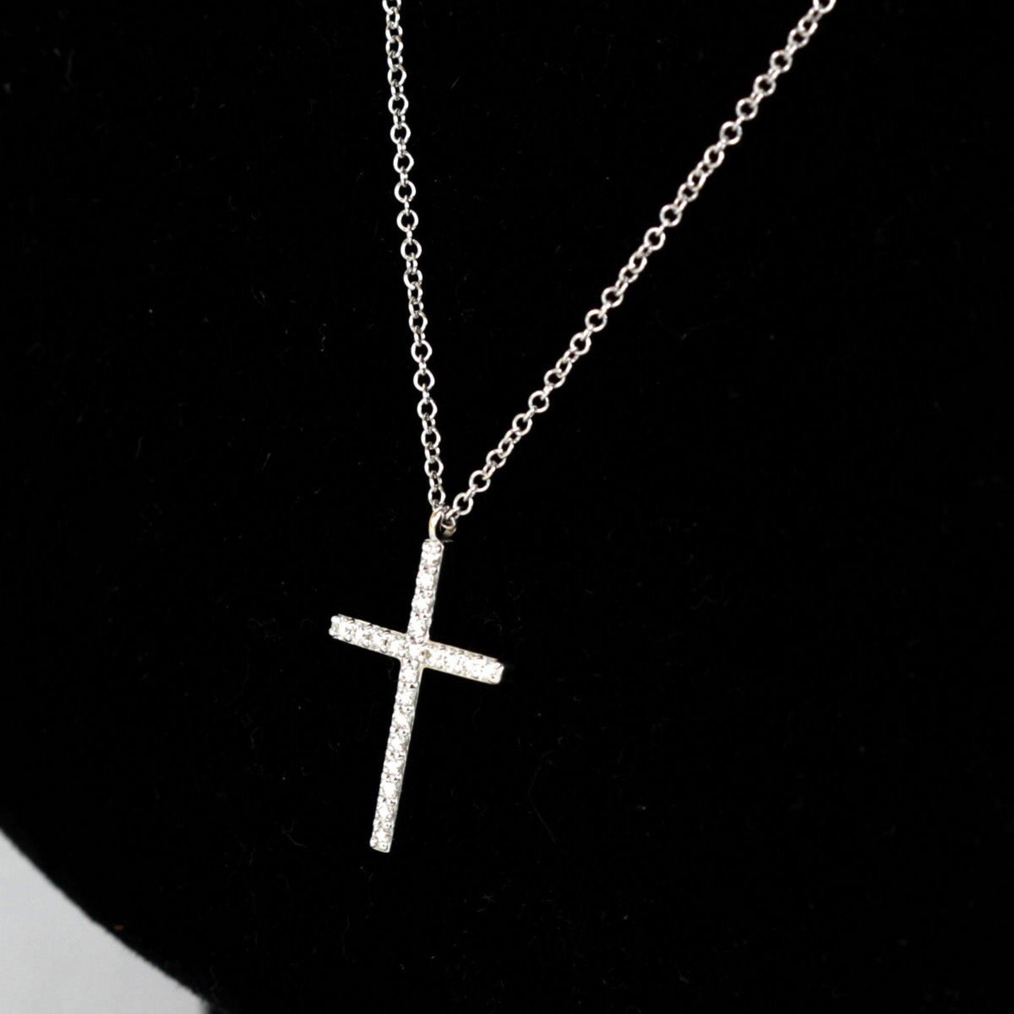 TIFFANY&Co. Cross Necklace 2.4g K18