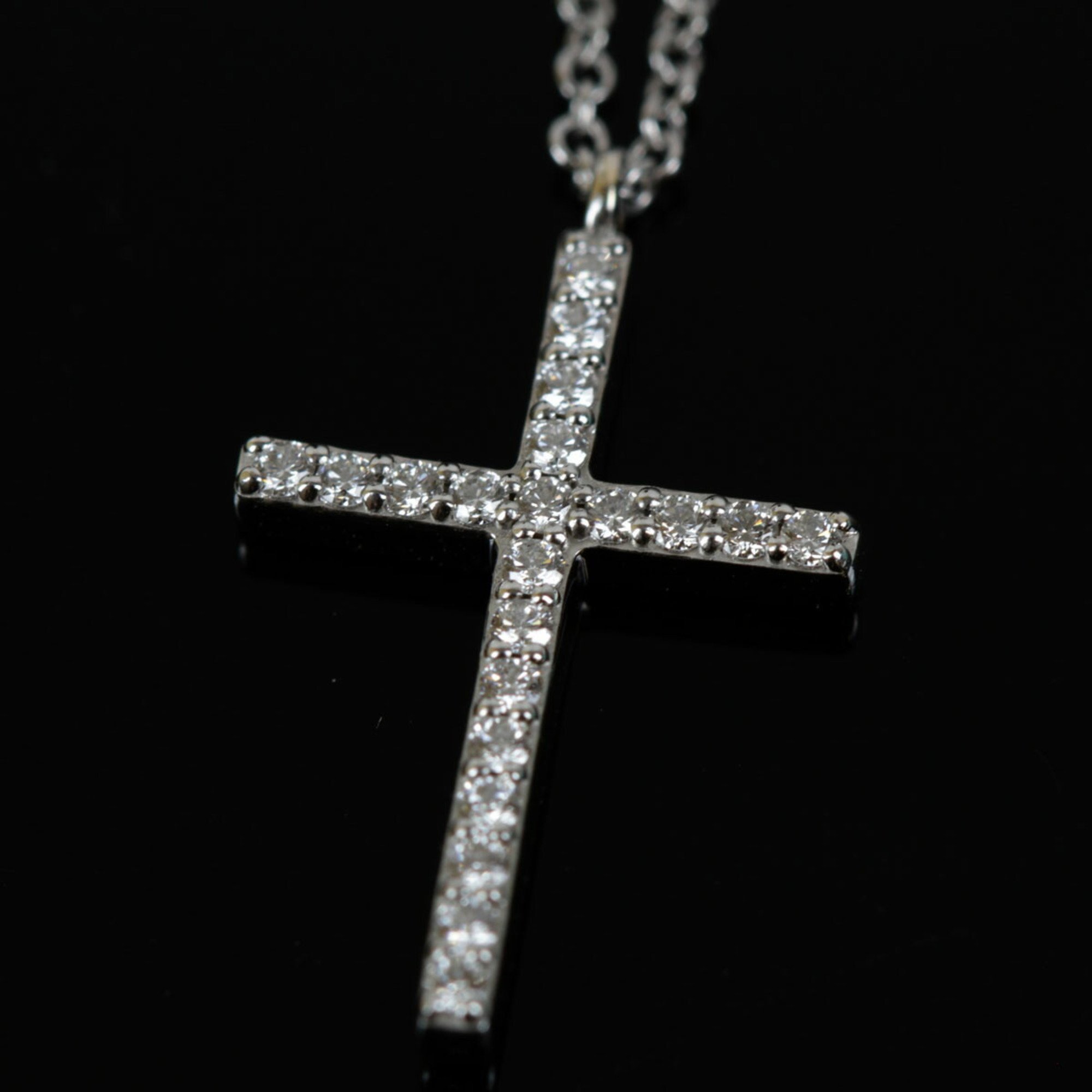 TIFFANY&Co. Cross Necklace 2.4g K18