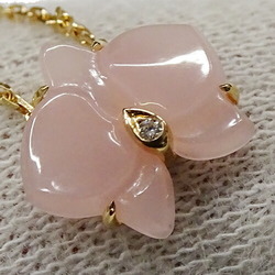 Cartier Necklace Women's 750PG 1P Diamond Caress Dorkide Pal Pink Gold