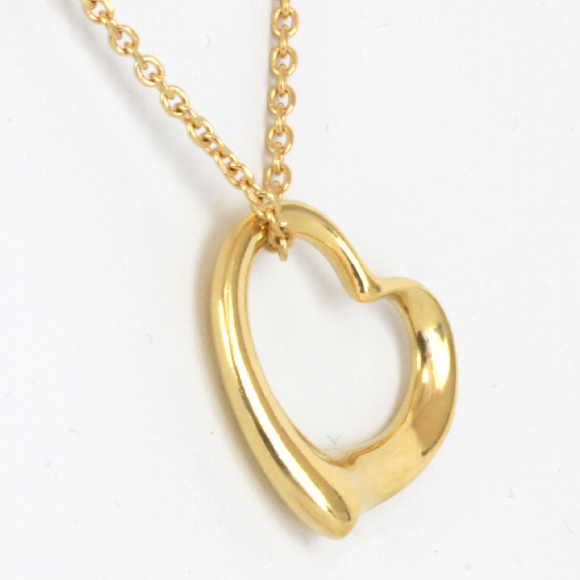 TIFFANY&Co. Elsa Peretti Open Heart Necklace 15g K18
