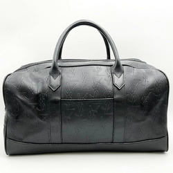 YVES SAINT LAURENT Yves Saint Laurent Boston Bag Handbag Travel Black Leather Ladies Men's Fashion