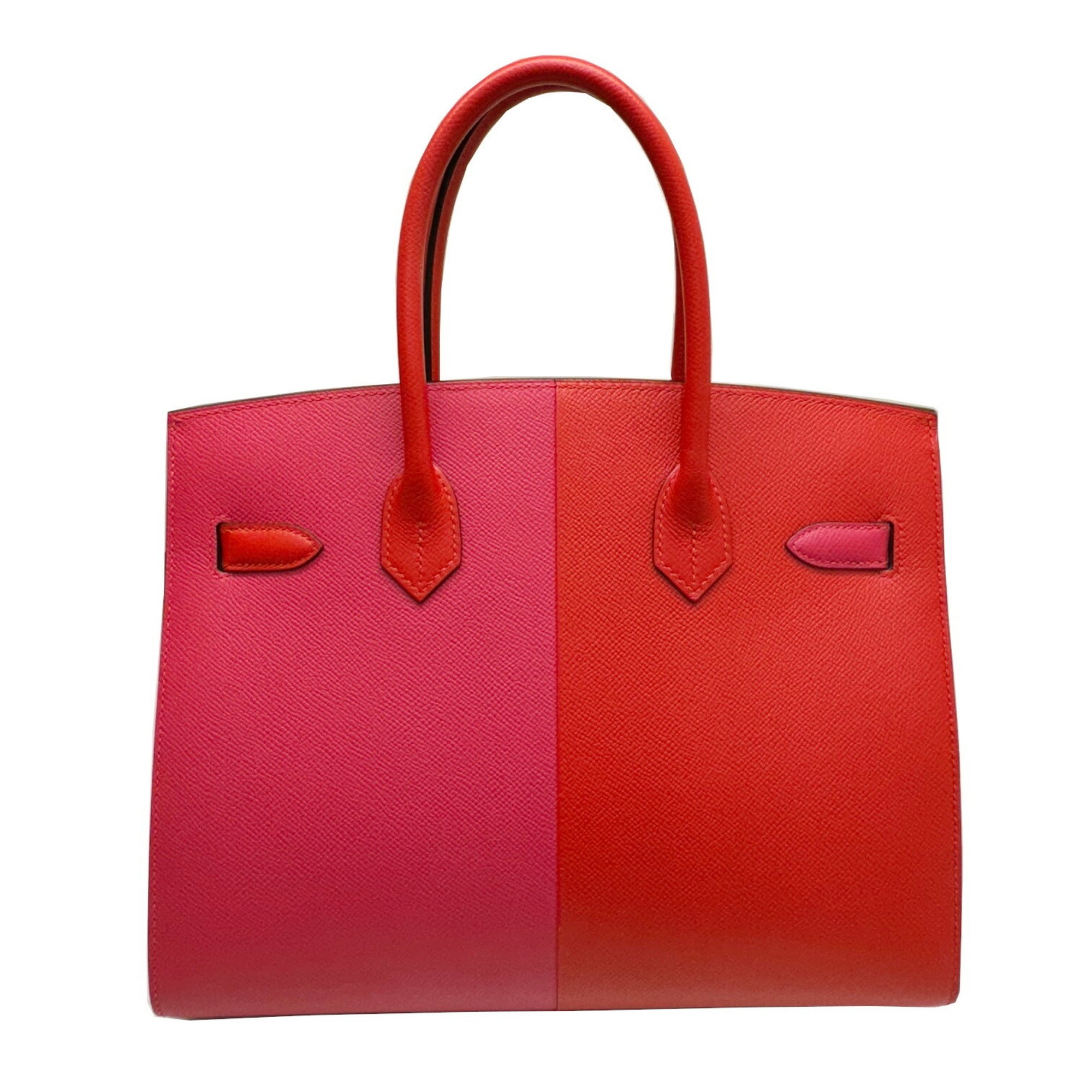 HERMES Birkin 30 Serie Kazak Epson Z carved handbag Rouge Cou Rose Extreme Blue Zanzibar Red Pink Vaux Women's