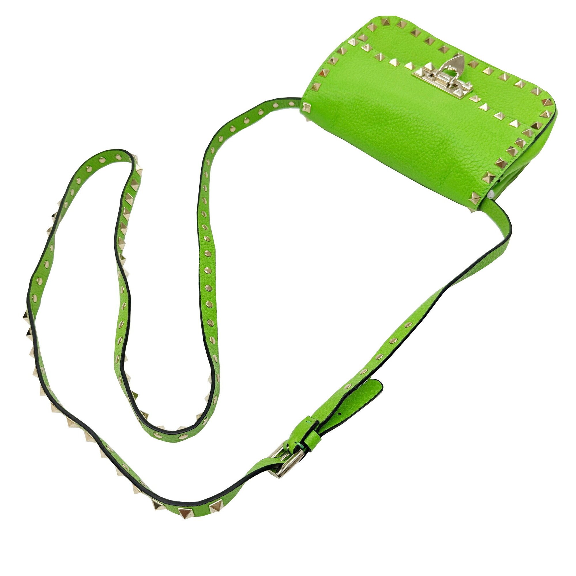 VALENTINO GARAVANI Rockstud Shoulder Bag Small Green Women's