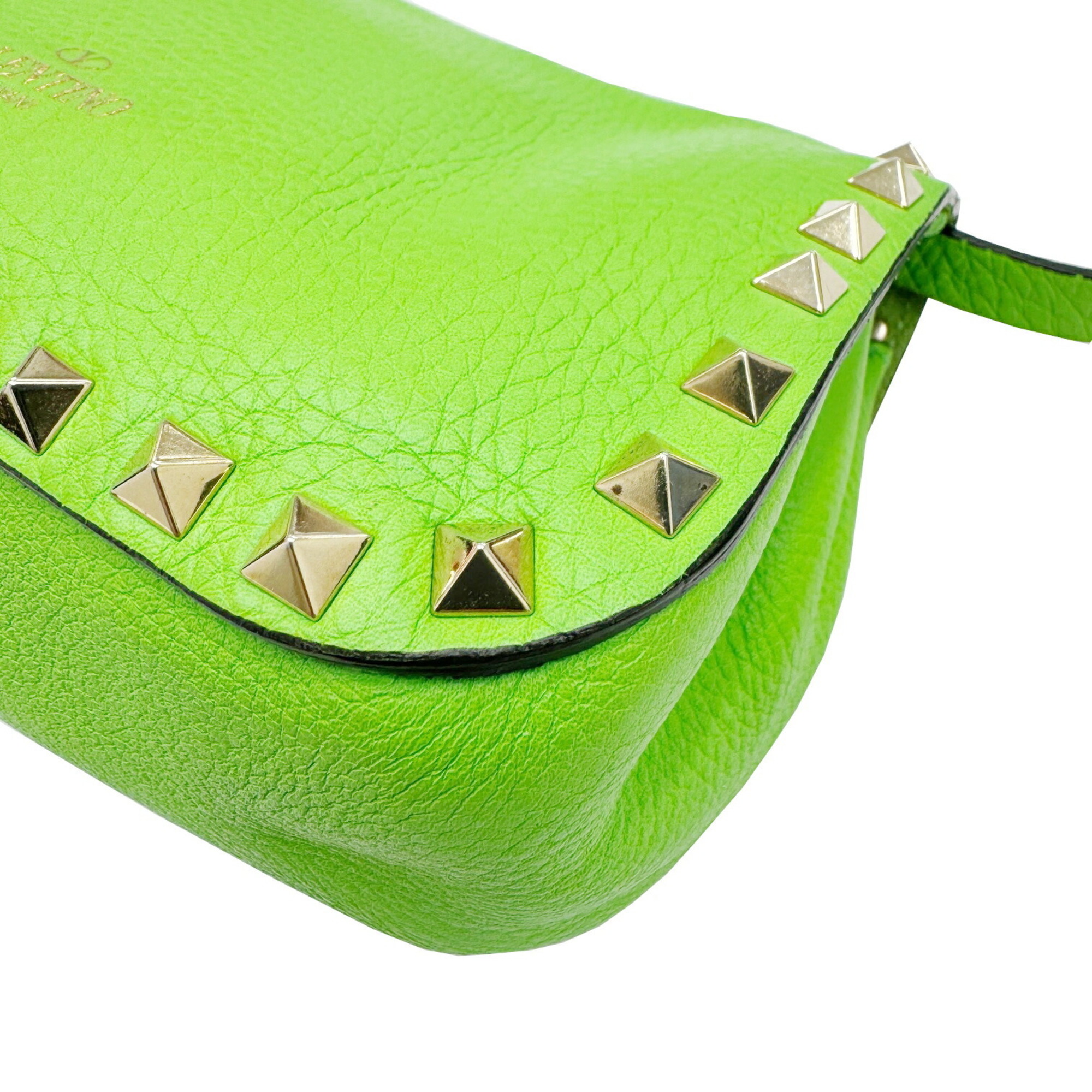 VALENTINO GARAVANI Rockstud Shoulder Bag Small Green Women's