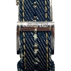 Christian Dior Maris Watch D78-109 Quartz Square Silver Dial Women's