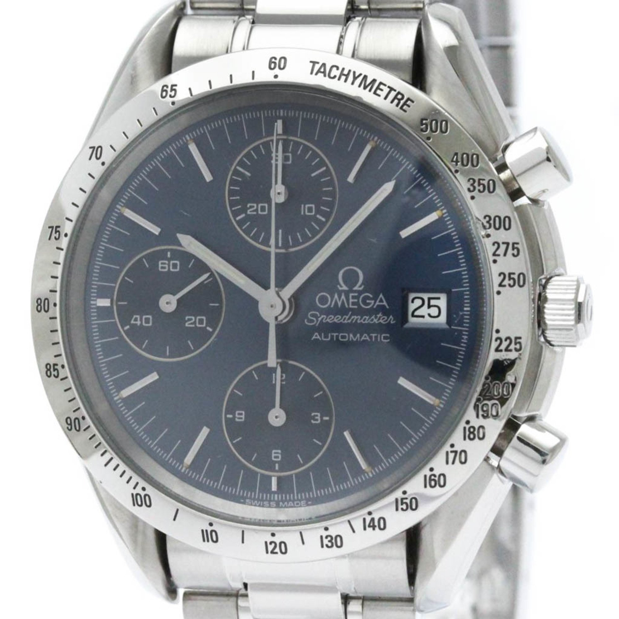 Polished OMEGA Speedmaster Date Steel Automatic Mens Watch 3511.80 BF563399 eLADY Globazone