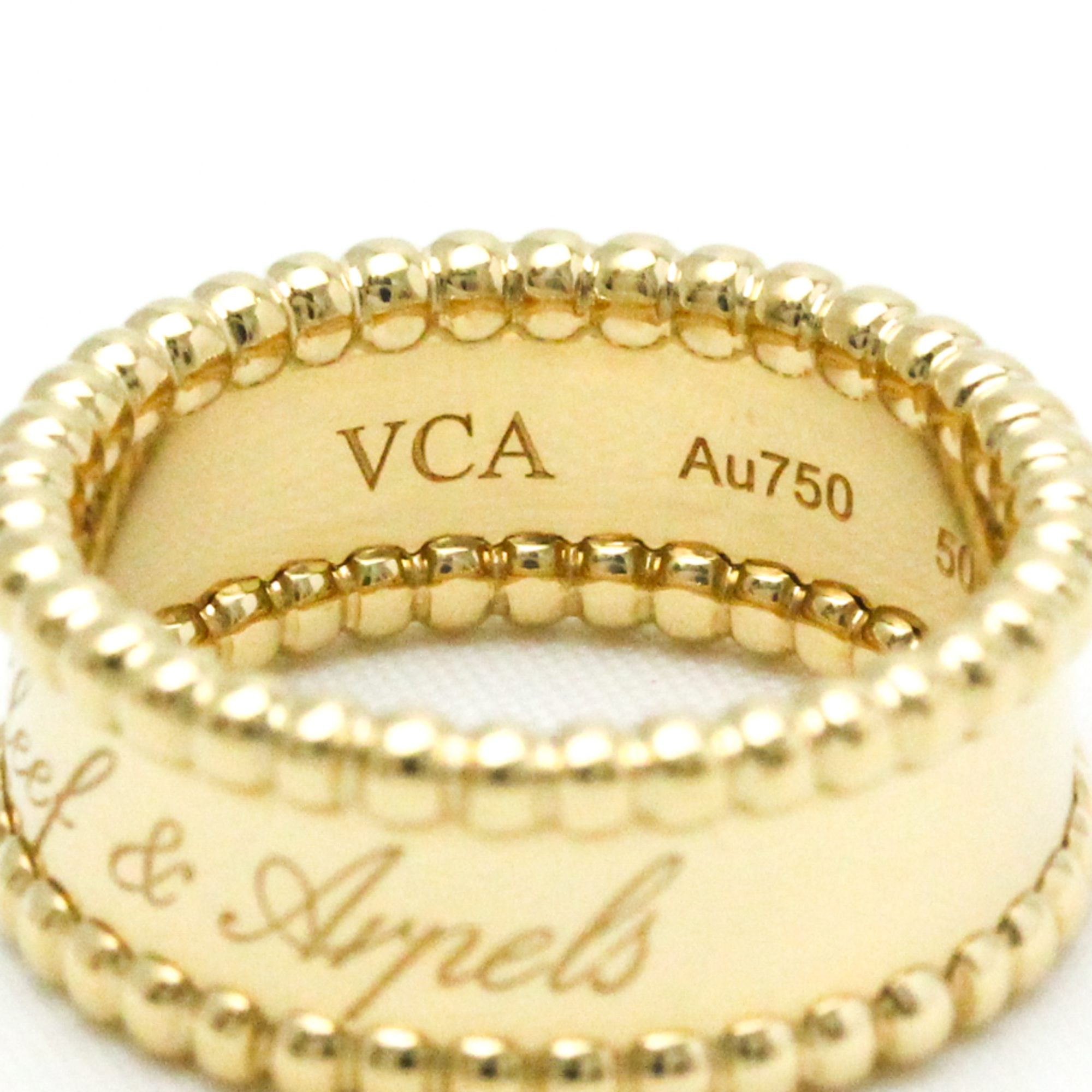 Van Cleef & Arpels Perlee Signature Ring VCARO3Y650 Yellow Gold (18K) Fashion No Stone Band Ring Gold