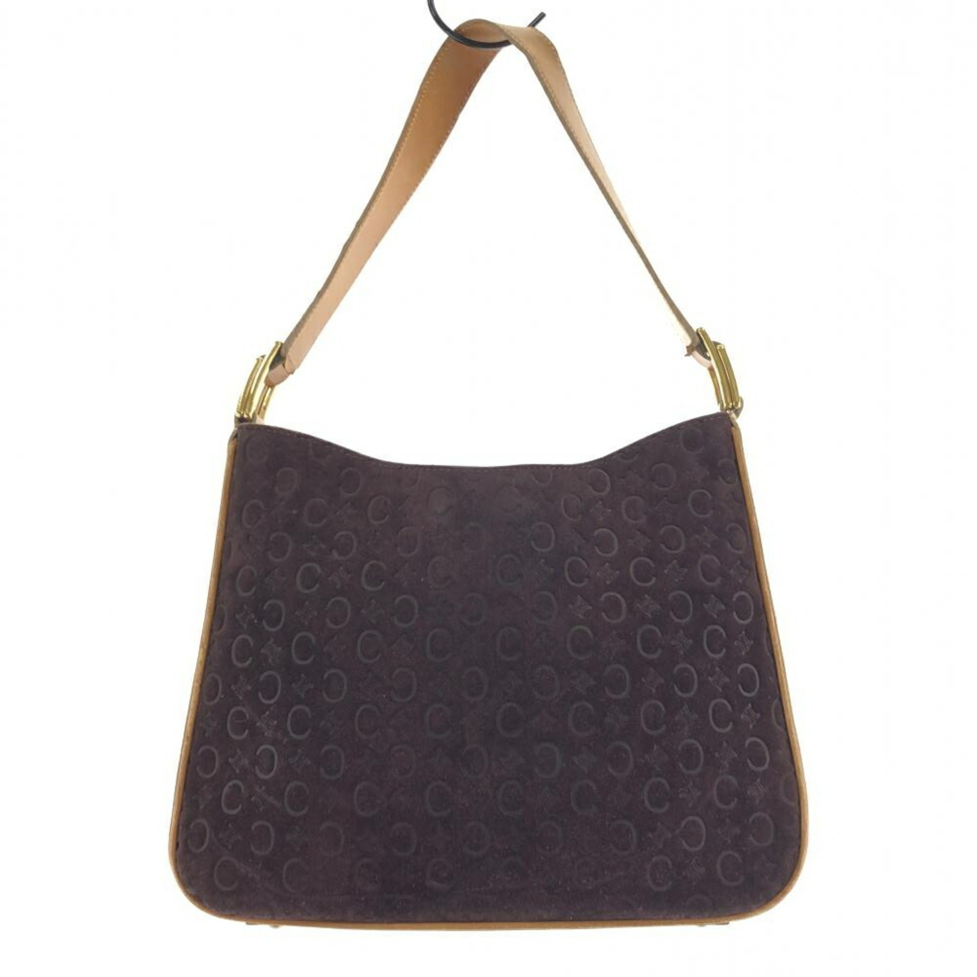 CELINE Old Celine One Shoulder Bag Brown Bordeaux