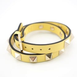 Valentino Garavani Double Strap Rockstud Bracelet Yellow Unisex
