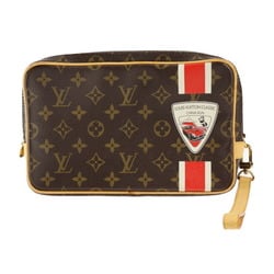 LOUIS VUITTON Pavel China Run Second Bag M41432 Monogram Canvas Leather Brown Gold Hardware Wristlet Clutch Pouch W Zipper Vuitton